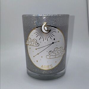 Aries Glitter Candle Constellation Design